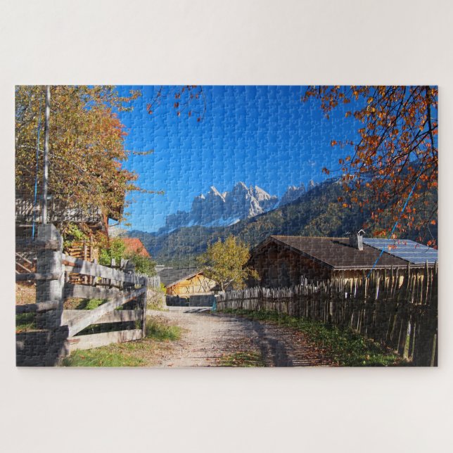 Puzzle Paysage d'automne dans les dolomites en Italie (Horizontal)