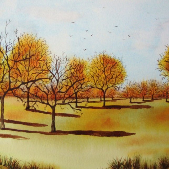 Puzzle Paysage d'automne pittoresque avec arbres et ombre (Créateur téléchargé)