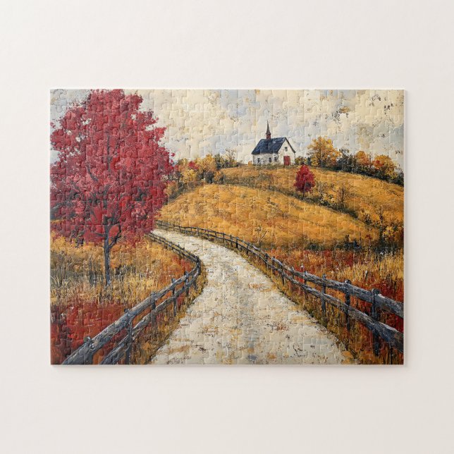 Puzzle Paysage d'automne pittoresque Russe (Horizontal)