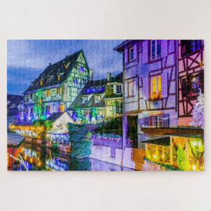 Puzzle Paysage de Colmar avec décorations de Noël