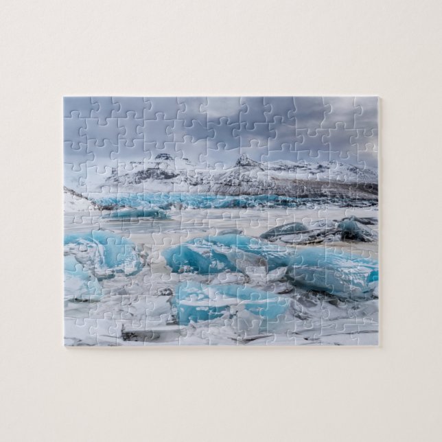 Puzzle Paysage de glace de glacier, Islande (Horizontal)