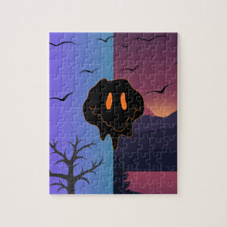 Puzzle Paysage de Jour et Nuit Visage Souriant Fondant Ps