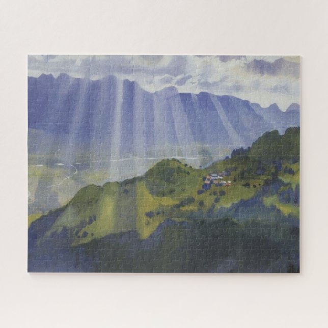 Puzzle Paysage de montagne en Suisse (Serebriakova) (Horizontal)