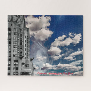 Puzzle Paysage de New York.Vœux de Noël