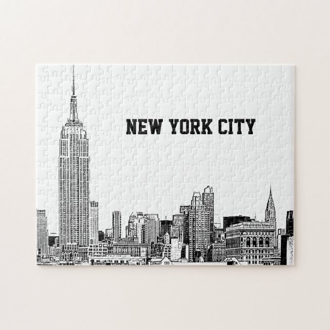 Puzzle Paysage de NYC gravé 01 (Horizontal)