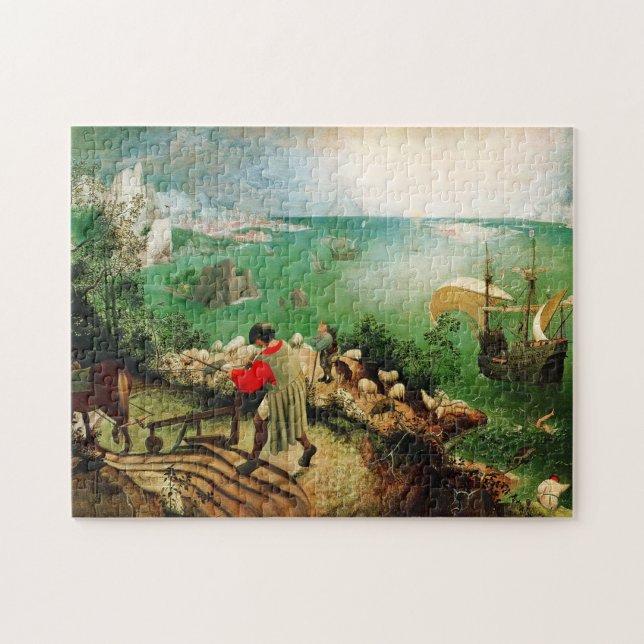 Puzzle Paysage de Pieter Bruegel avec l'automne d'Icare (Horizontal)