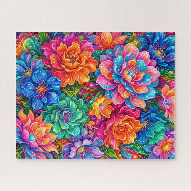 Puzzle Paysage de rêves de fleurs vibrantes – Psychedeliq (Horizontal)