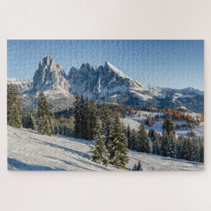 Puzzle Paysage d'hiver d'Alpe di Siusi Dolomites