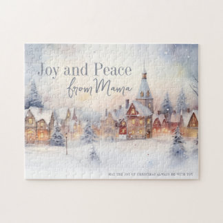 Puzzle Paysage d'hiver Neige cadeau de Noël