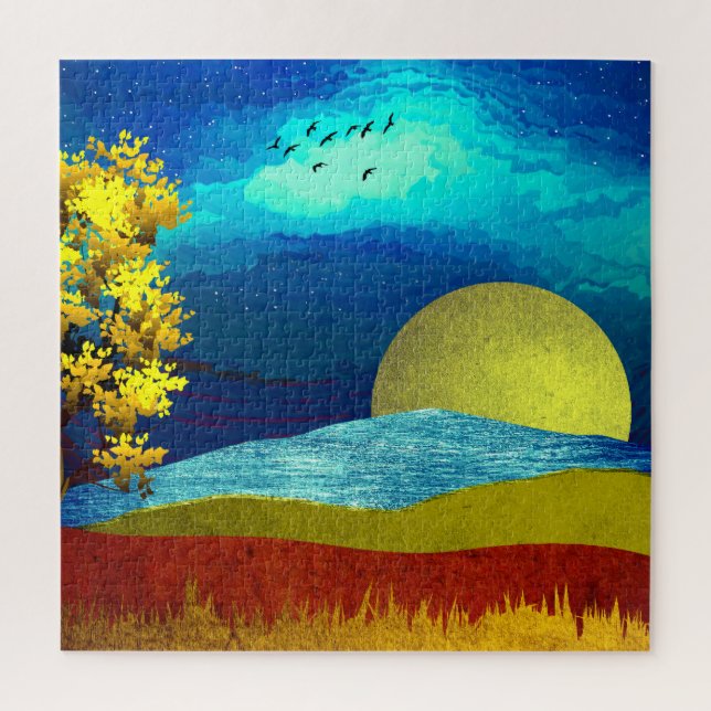 Puzzle Paysage du ciel liquide (Vertical)