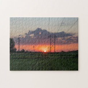 Puzzle Paysage du coucher de soleil