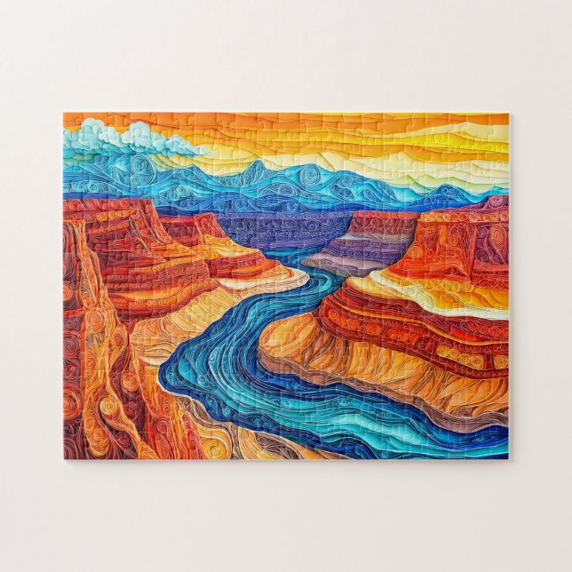 Puzzle Paysage du Grand Canyon dans le style Quilling (Horizontal)