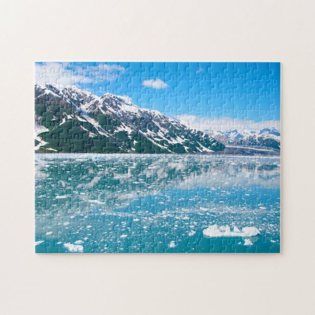 Puzzle Paysage du lac bleu gelé (Horizontal)
