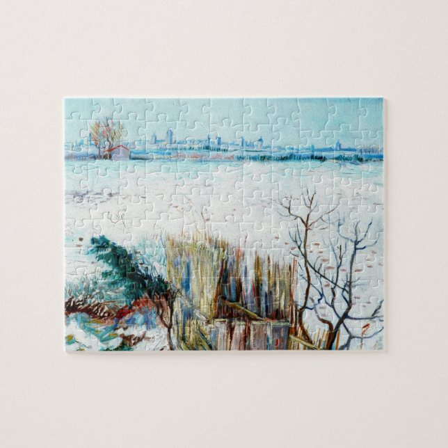 Puzzle Paysage enneigé avec Arles par Vincent van Gogh (Horizontal)