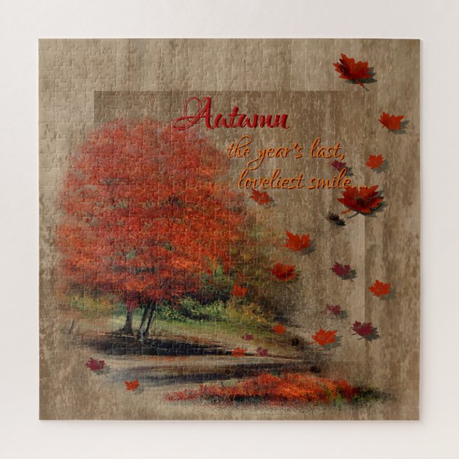 Puzzle Paysage Feuille en chute (Vertical)