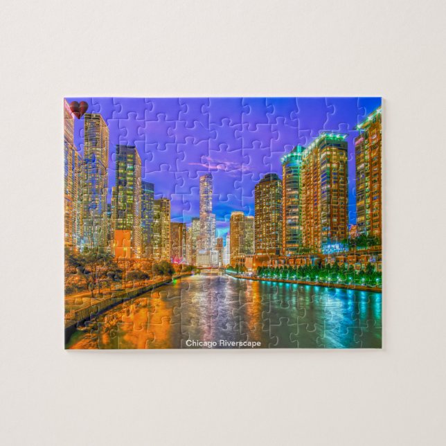 Puzzle Paysage fluvial de Chicago (Horizontal)
