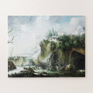 Puzzle Paysage fluvial en hiver, Francesco Foschi