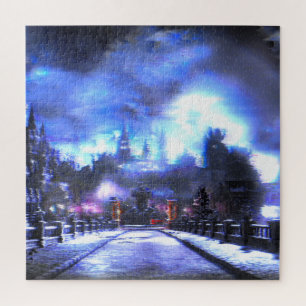 Puzzle Paysage foncé d'art de problème d'âmes