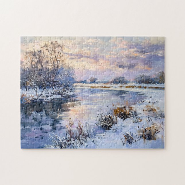 Puzzle Paysage hivernal de la rivière Havel (Horizontal)