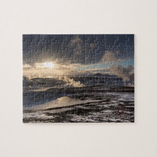 Puzzle Paysage hivernal géothermique