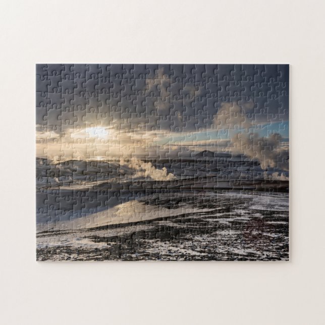 Puzzle Paysage hivernal géothermique (Horizontal)