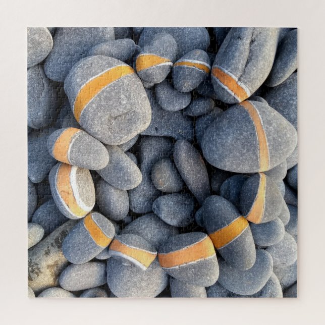 Puzzle paysage landart nature art galets (Vertical)