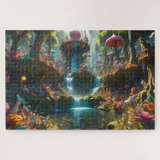 Puzzle Paysage magique des chutes d'eau (Horizontal)