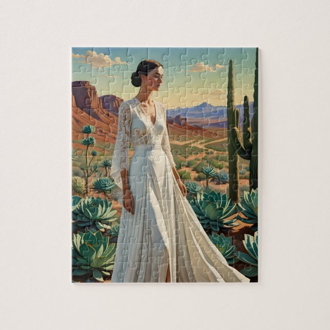 Puzzle Paysage magnifique avec une femme art spirituel (Vertical)