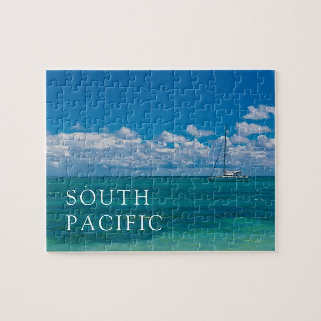 Puzzle Paysage marin de la baie tropicale bleue (Horizontal)