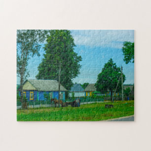 Puzzle Paysage naturel Paysage rural Paysage Village Road