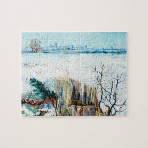 Puzzle Paysage neigeux avec Arles par Vincent van Gogh