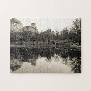 Puzzle Paysage noir et blanc dans le Central Park
