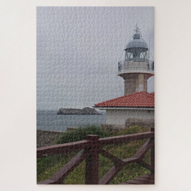 Puzzle Paysage Phare à Suances Cantabrie Espagne (Vertical)