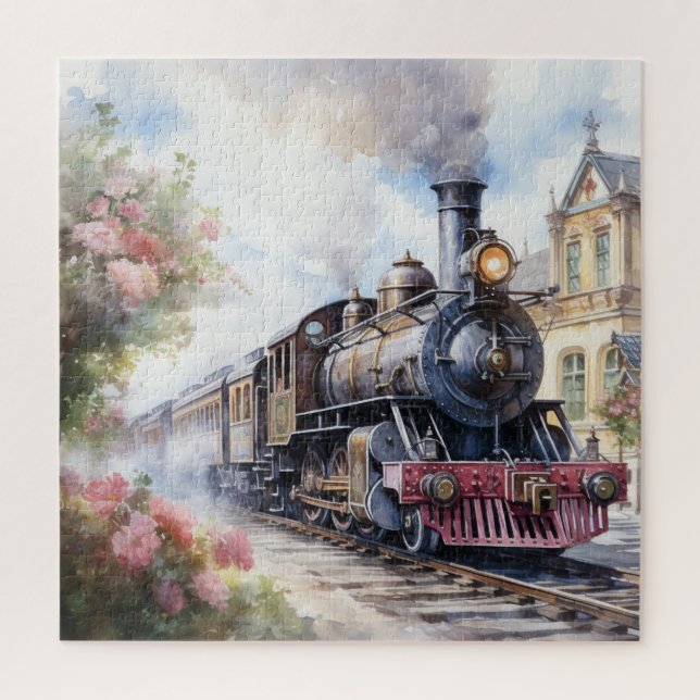 Puzzle Paysage pittoresque avec un train victorien (Vertical)