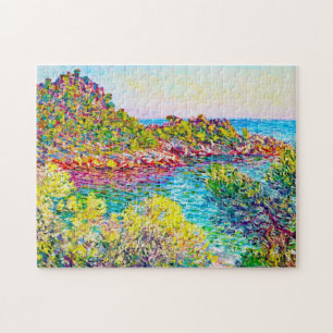 Puzzle Paysage près de Montecarlo Claude Monet art vibran