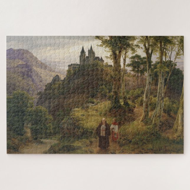 Puzzle Paysage romantique allemand avec complexe de monas (Horizontal)