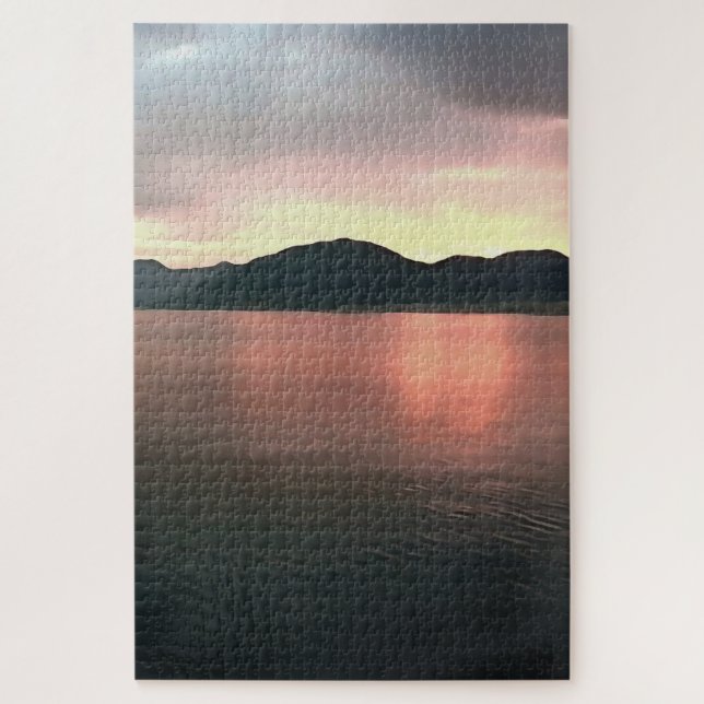 Puzzle Paysage rose et bleu Ombre Sunset Reflections (Vertical)