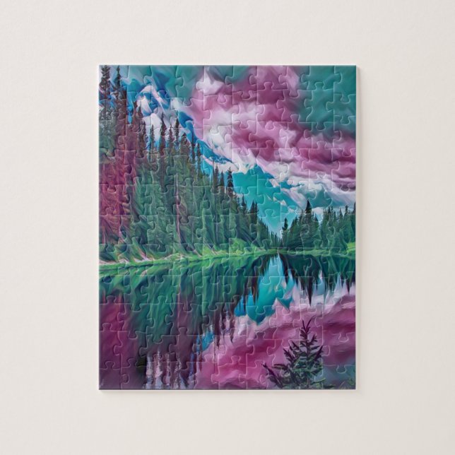 Puzzle Paysage sauvage de la forêt Abstraite (Vertical)