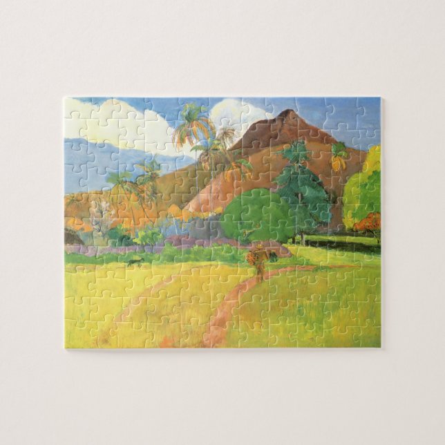 Puzzle Paysage tahitien, Montagnes Tahiti, Paul Gauguin (Horizontal)