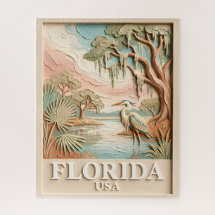 Puzzle Paysage Texturé de la Faune Aviaire des Everglades