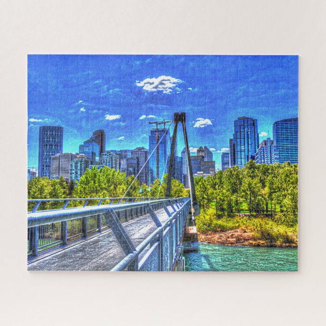 Puzzle Paysage urbain de Calgary. (Horizontal)