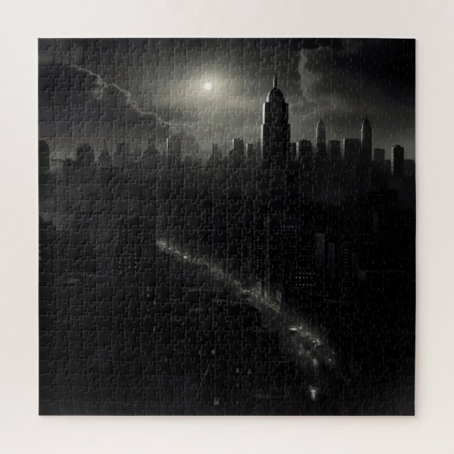 Puzzle Paysage urbain de Noir City (Vertical)
