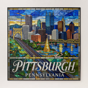 Puzzle Paysage urbain de Pittsburgh aux trois rivières 🌉