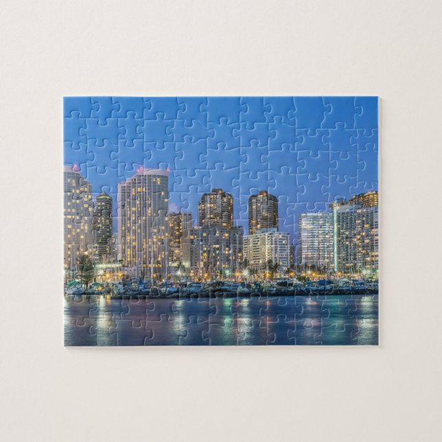 Puzzle Paysage urbain de Waikiki (Horizontal)