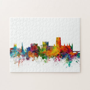 Puzzle Paysage urbain d'horizon de Durham Angleterre