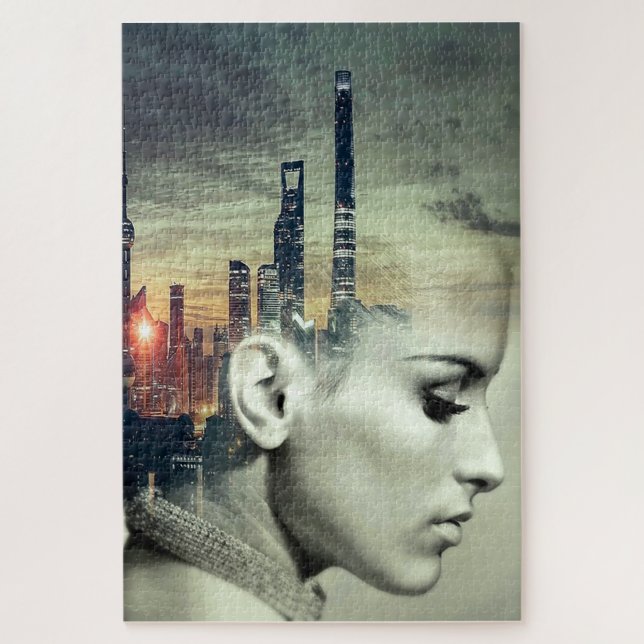 Puzzle Paysage urbain surréaliste (Vertical)