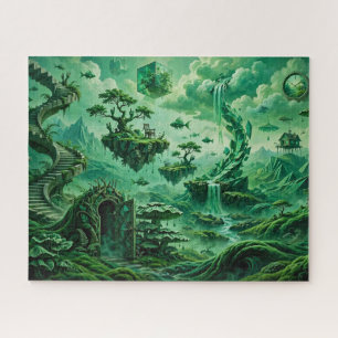 Puzzle Paysages surréalistes de rêves d'émeraude - Nuance