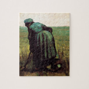 Puzzle Paysanne creusant la terre par Vincent van Gogh