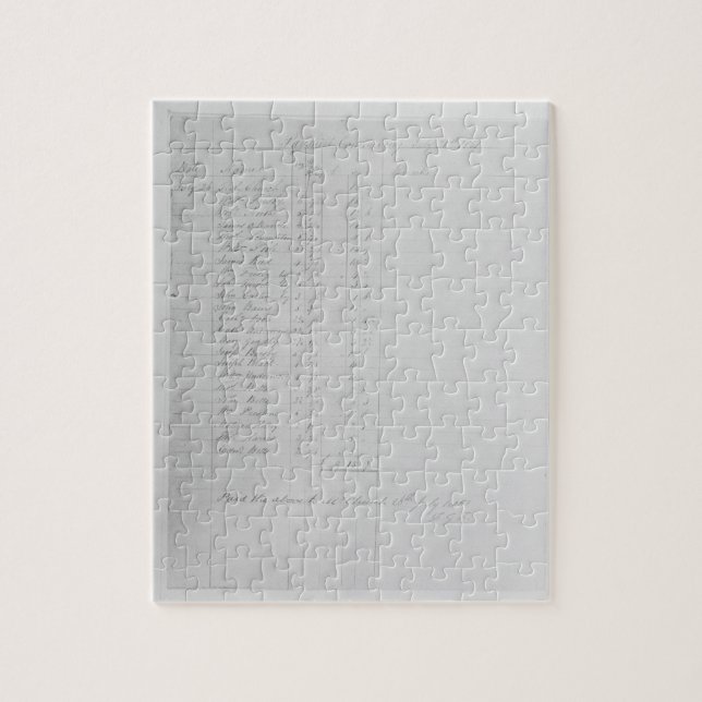 Puzzle Paysheet, 1851 (stylo et encre sur papier) (photo (Vertical)