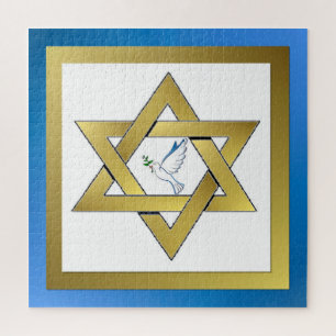 Puzzle Peace Dove Star Of David 